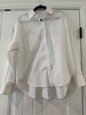 Secular Classic White Button-Up Women's Shirt